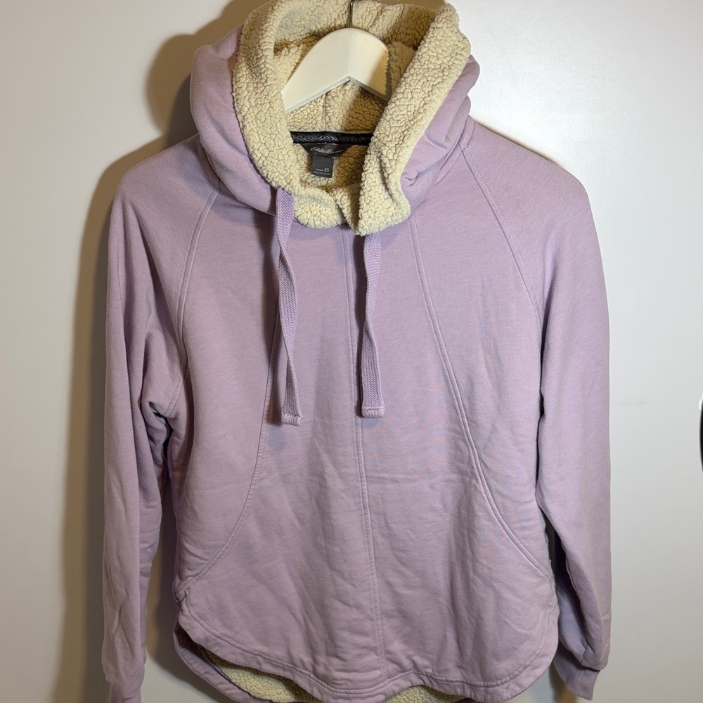 Eddie Bauer Cream Sherpa-Lined Jacket